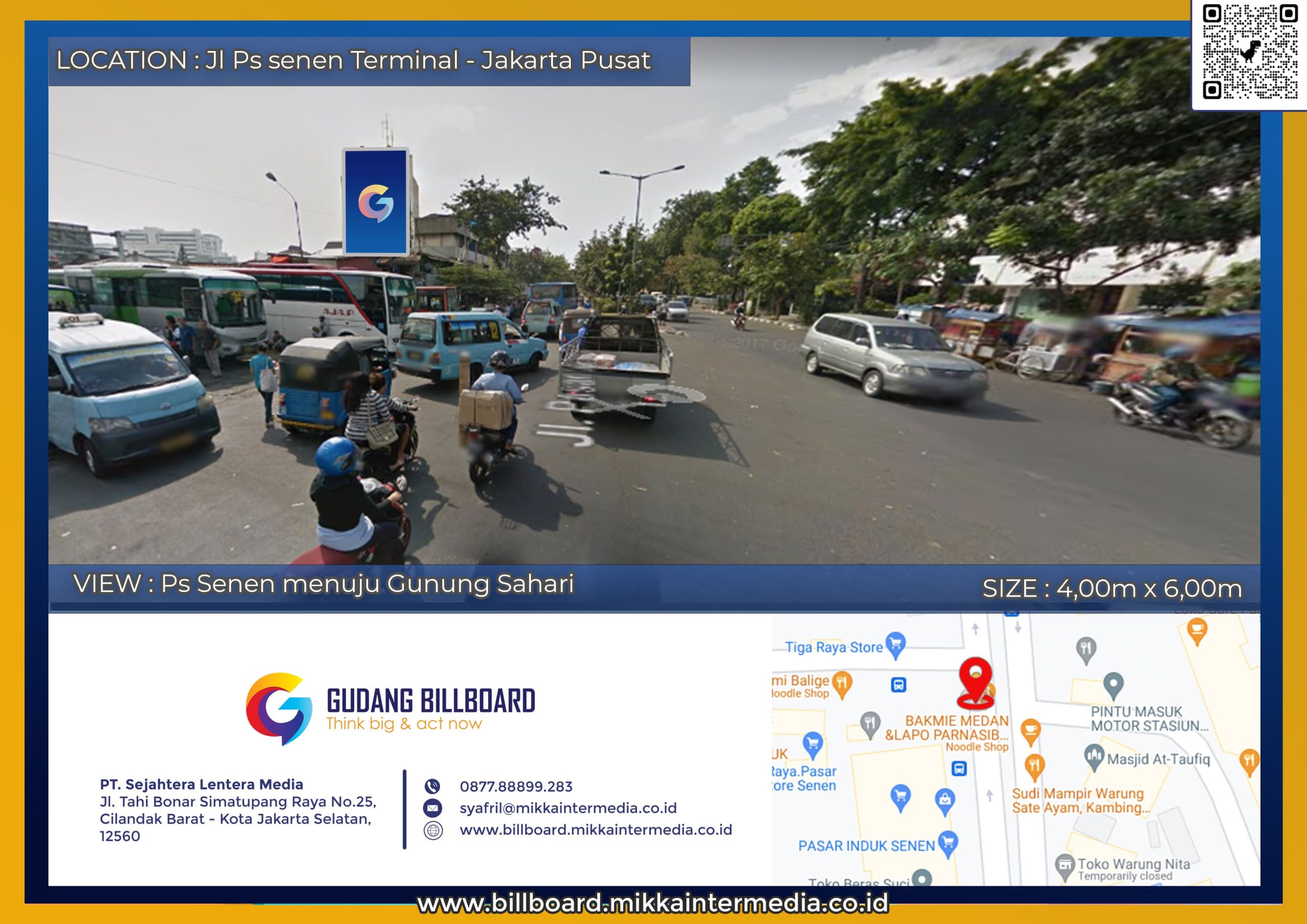 Sewa Billboard Di Depan Terminal Senen Jakarta Pusat